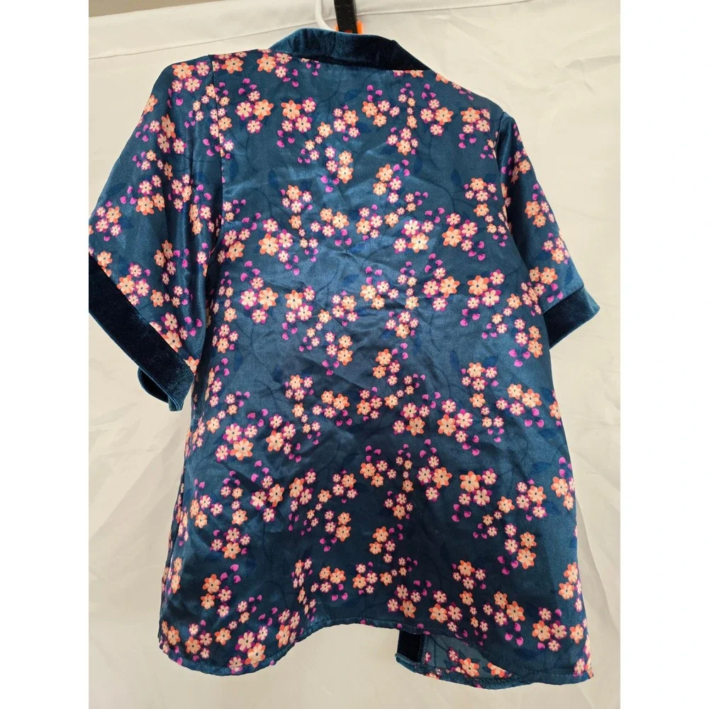 Little Lass Kids Girls Floral Kimono Robe Blue Pink Orange Flowers Size‎ G